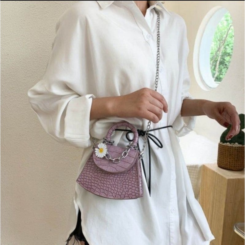 TAS DAISY ANDIN IMPORT /TAS DAISY CROCO/TAS SELEMPANG DAISY/TAS SELEMPANG WANITA