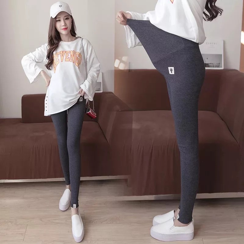 Legging Hamil MEOW BUU / celana hamil jumbo fit to 3L. Pinggang Melar dari 80cm ampe 130cm