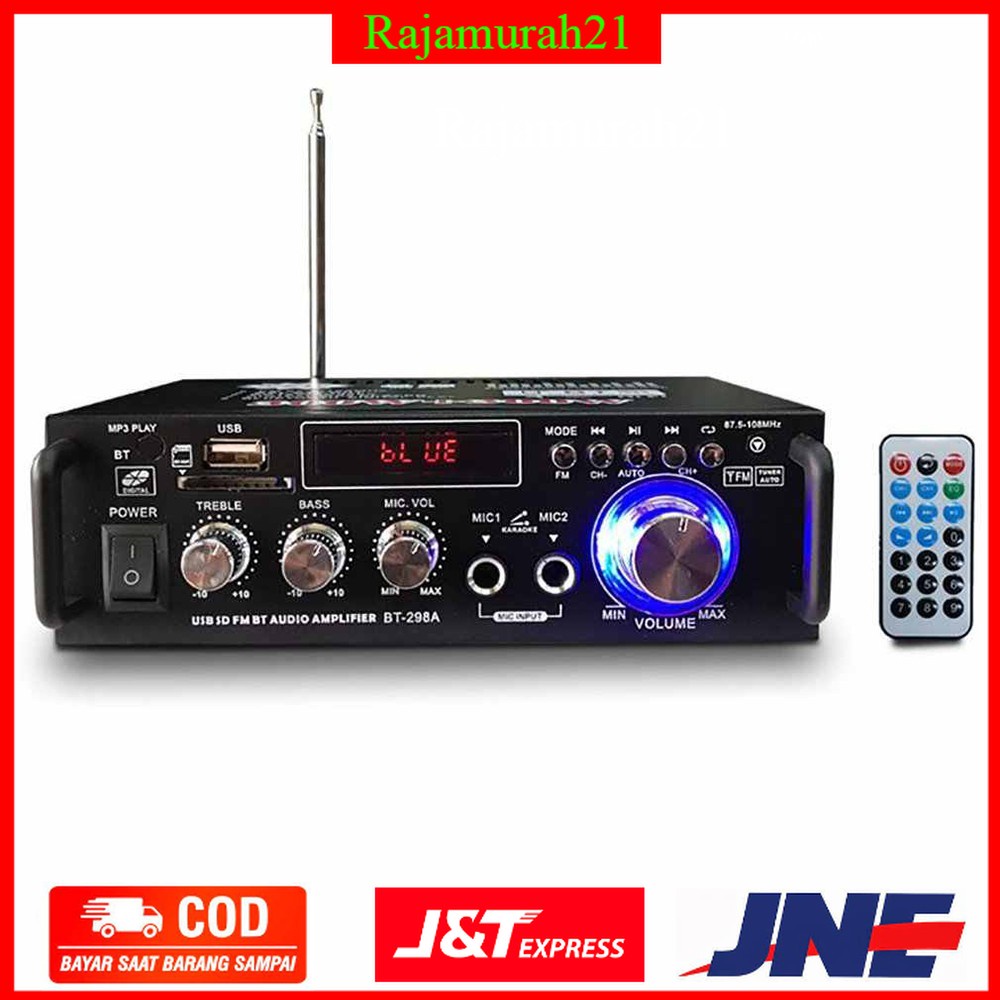 Taffware Bluetooth EQ Audio Amplifier Karaoke Home Theater FM Radio 600W - Black - 7RSK3WBK