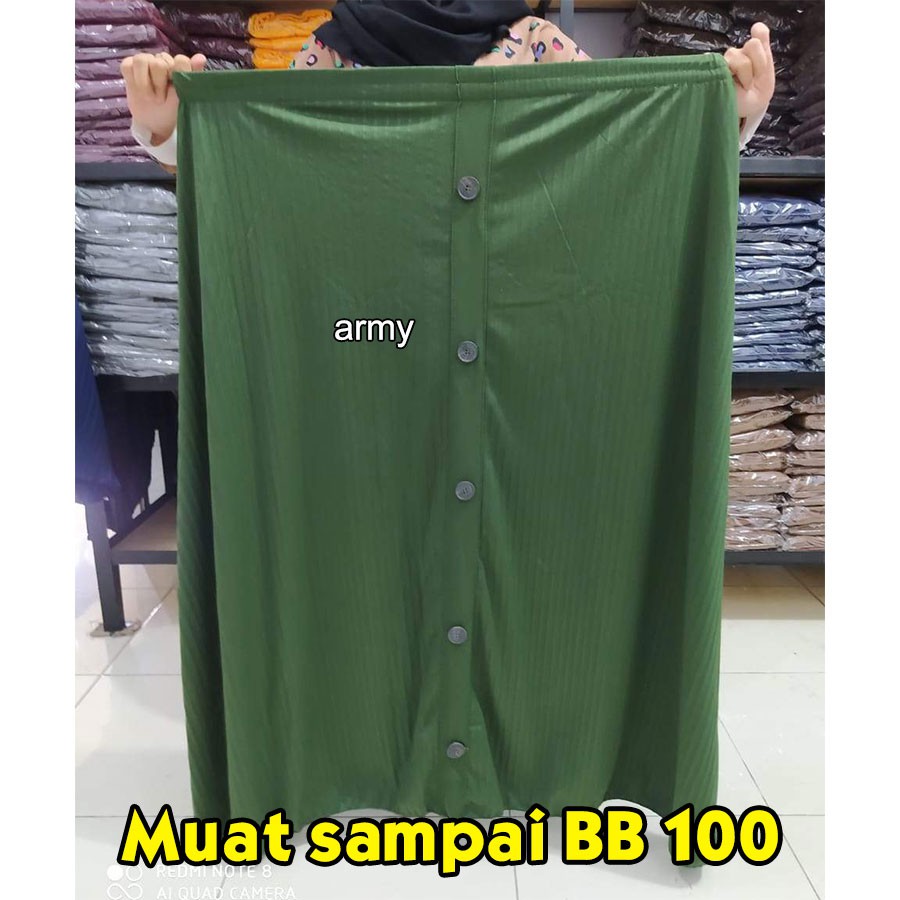 Rok plisket model kancing ukuran super jumbo xxl tebal