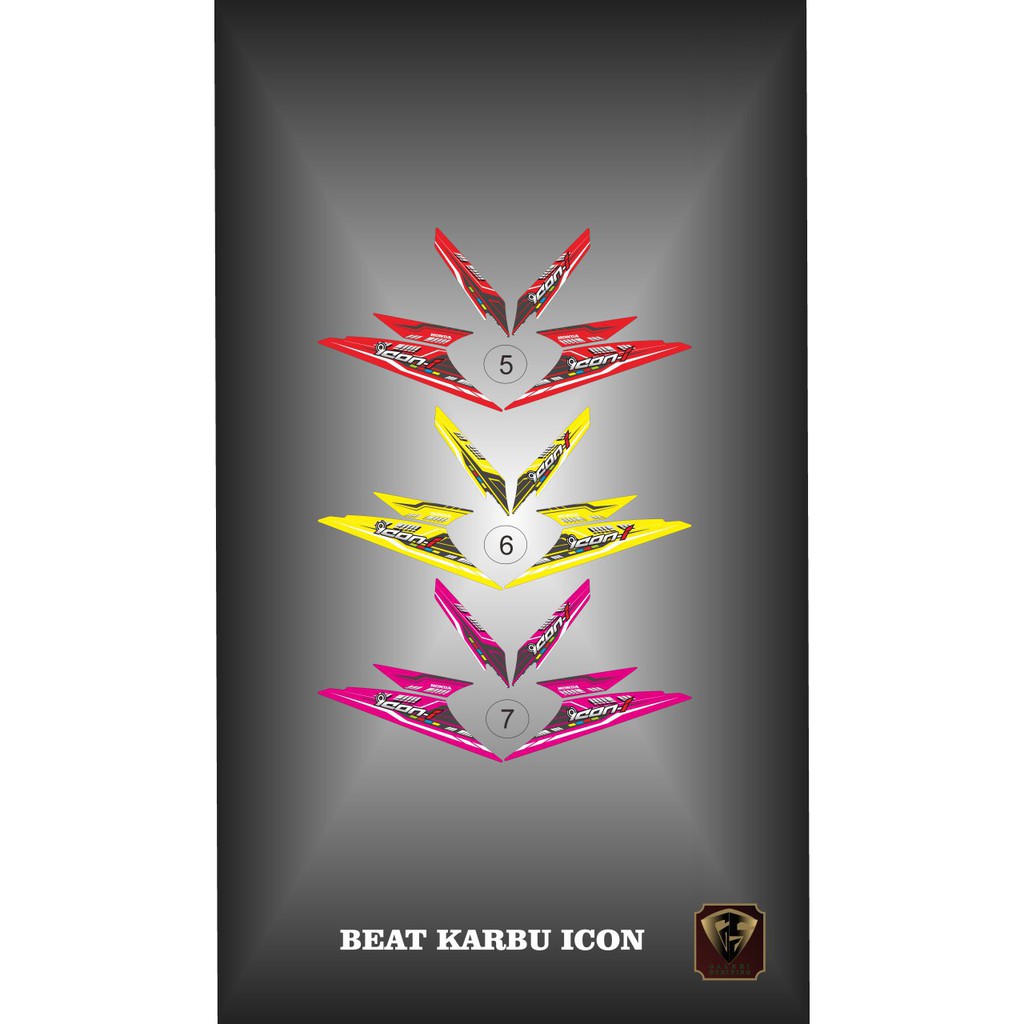 Striping beat karbu - Stiker Decal beat karbu 2008-2012 ICON 01