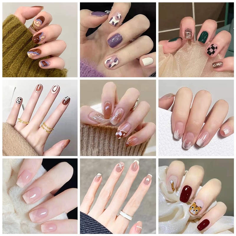 R321-r340 24pcs / Kotak Kuku Palsu Full Cover Untuk Nail Art