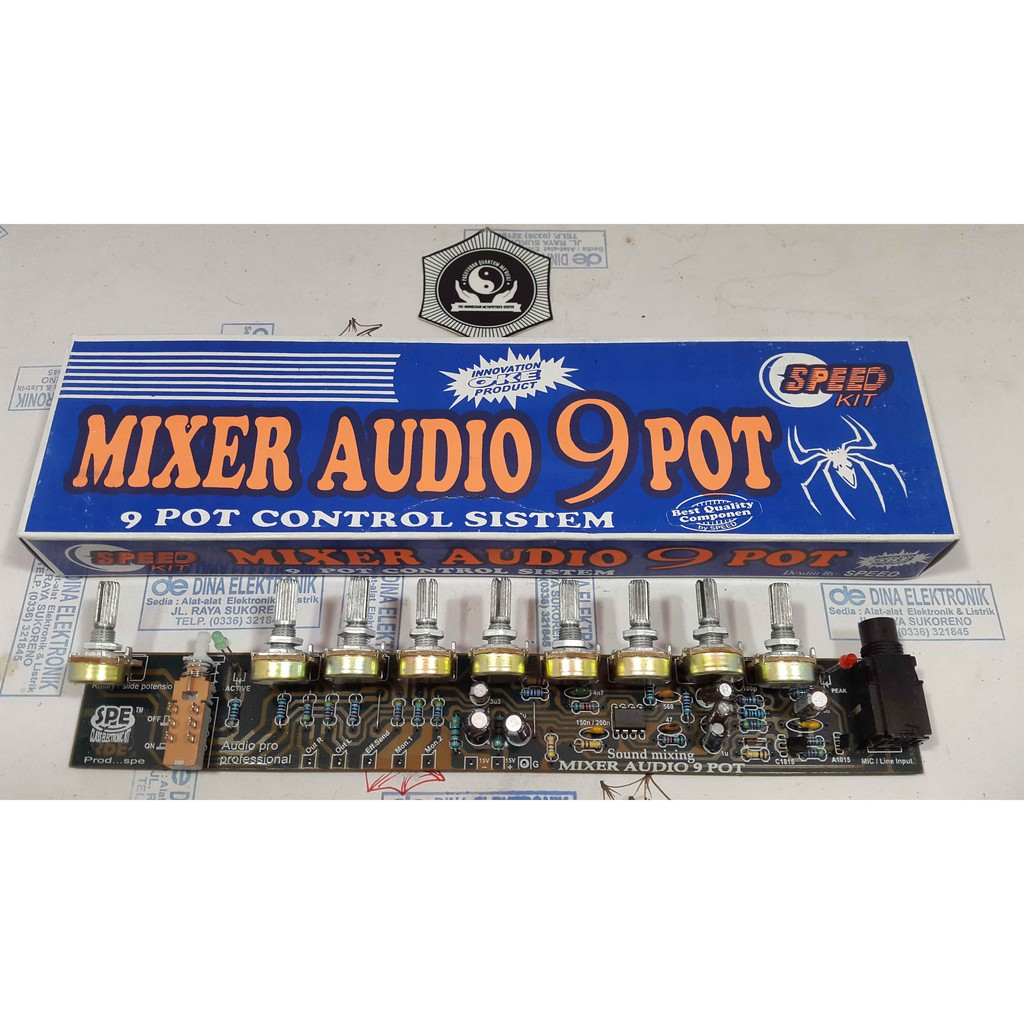 KIT MIXER AUDIO 9 POTENSIO