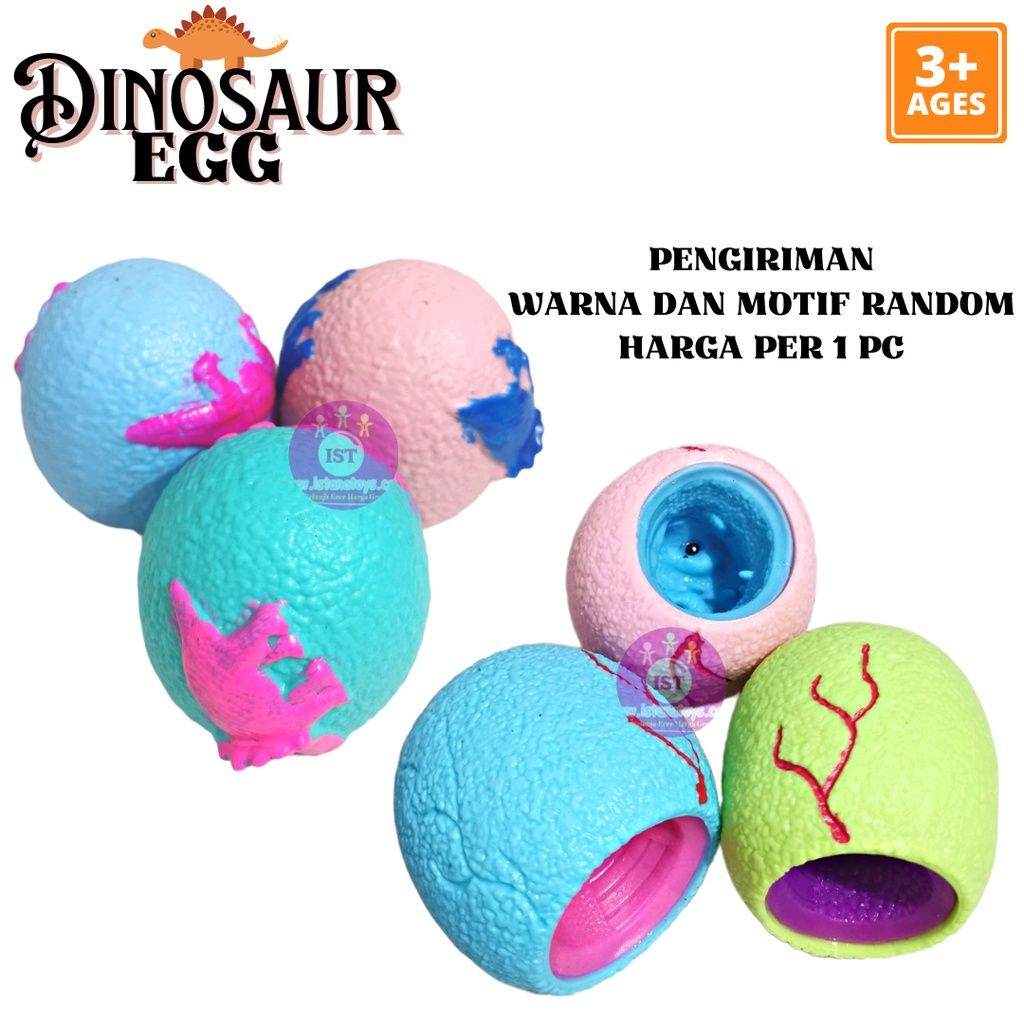 MWN Mainan Pop up Anak DInosaur Egg / Telur Dinosaur Karet