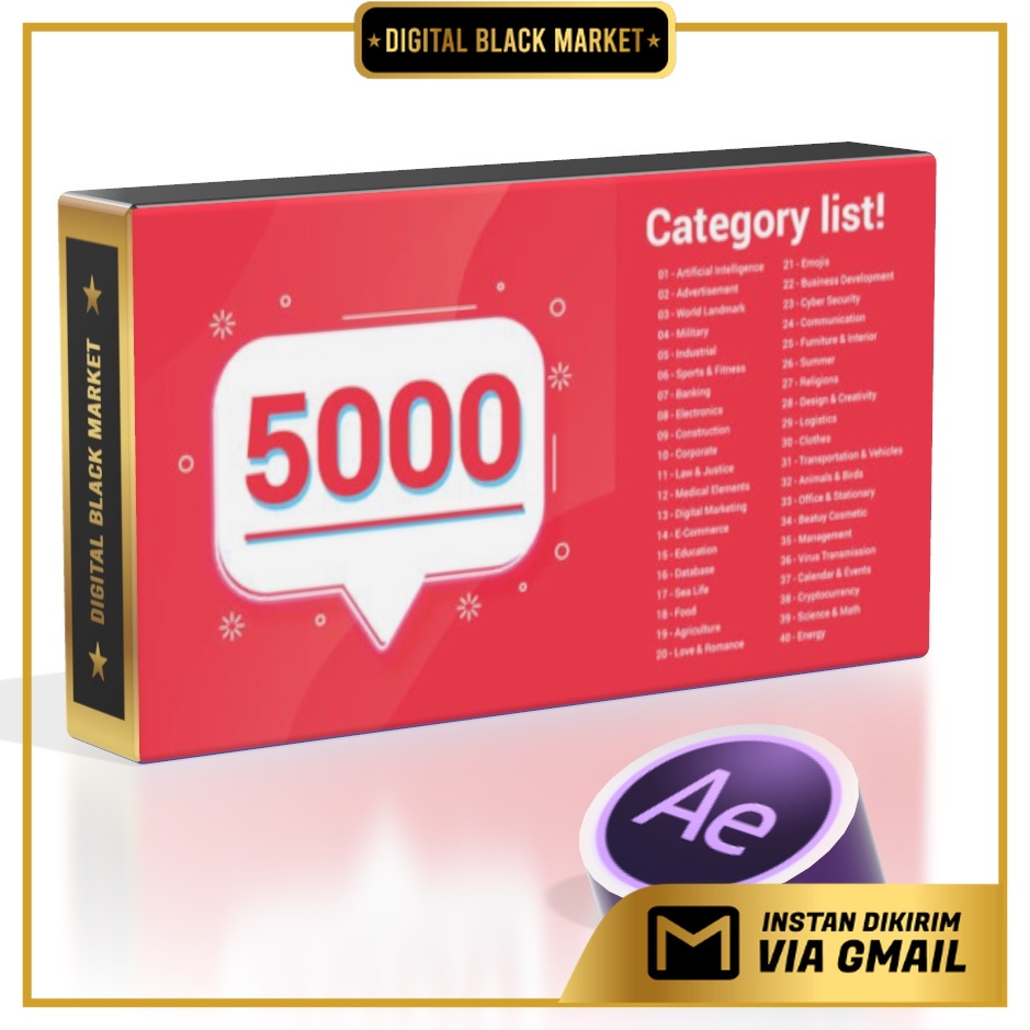 5000 Icons Pack │ 100 Categories - After Effects