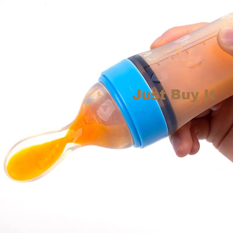 JBI-0001 Botol Sendok Makan Bayi MPASI Baby Feeder BPA Free Botol Bayi Silikon Anti Tumpah