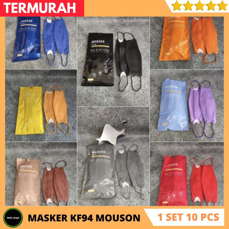 KF94 Mouson 4PLY Masker Korea 4PLY Masker KN95 N95 4 PLY Warna Warni