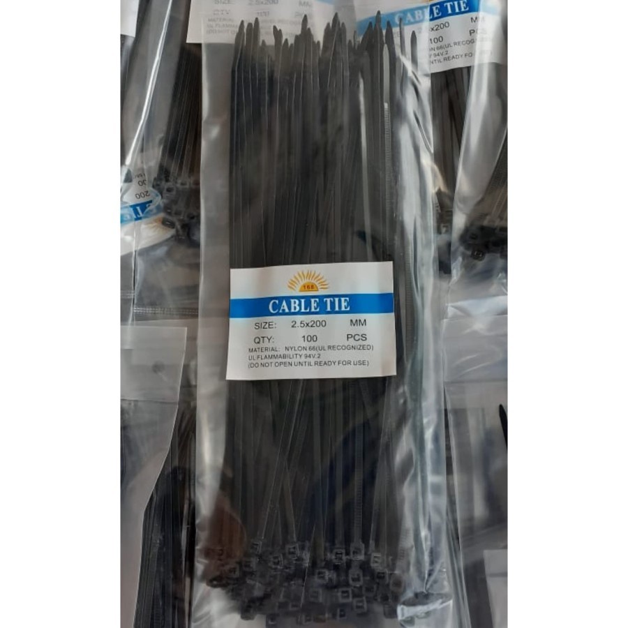 

Kabel Ties 2.5*200mm 168/Cable Ties 2.5*20cm isi 100pcs/Tali Ties Tis