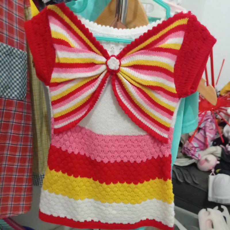 preloved dress rajut anak bayi