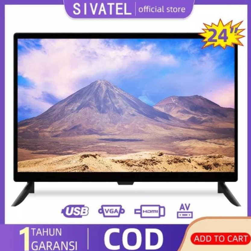 TV DIGITAL LED SIVATEL 24/22/21/19/ inch HD Ready Televisi Murah DVBT2 - 20inh