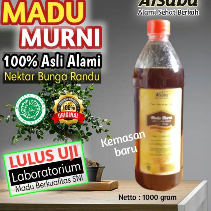 

SALE✅MADU MURNI ASLI ALAMI Organik Lebah bunga randu 1000 gram / 1Kg LULUS UJI LAB ALSABA Garansi bukan odeng|KD9