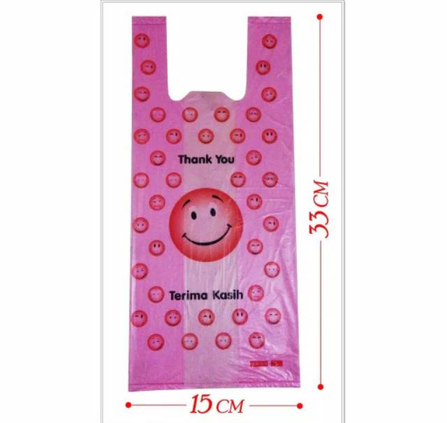 Kantong Olshop Terimakasih Smile Warna isi 50 pcs 35x15