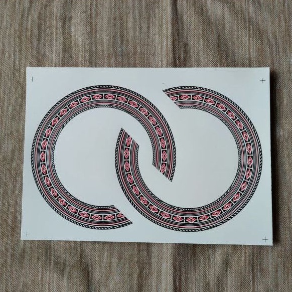 Decal Rosette Circle Sound Hole Frame Gitar Akustik