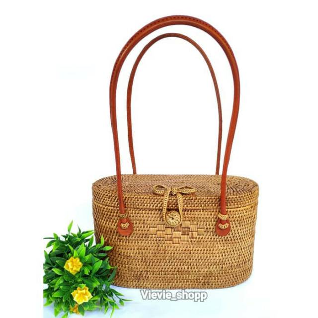 Tas Wanita/Tas Jinjing/ Tas Rotan Peci Top Handle