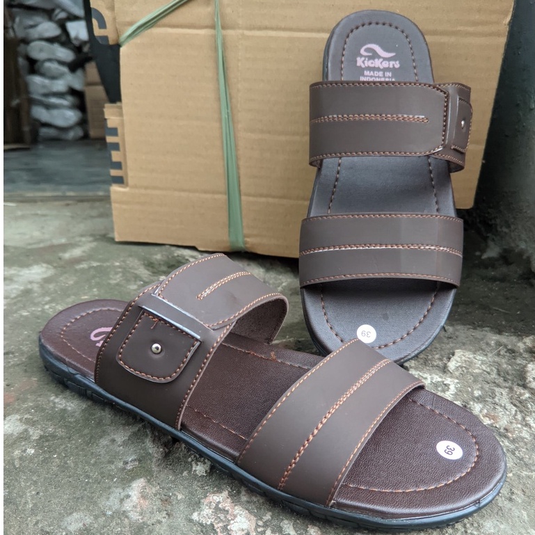 [ TERMURAH ] Sandal Pria KULIT Sintesis Kickers Laki-Laki Keren TERBARU 2022 Pria Kasual MURAH 878