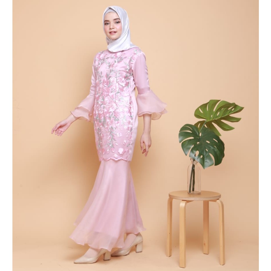 MELISSA DRESS MERMAID PINK DRESS HIJAB DRESS MODERN KEBAYA LAMARAN KEBAYA KONDANGAN KEBAYA HIJAB