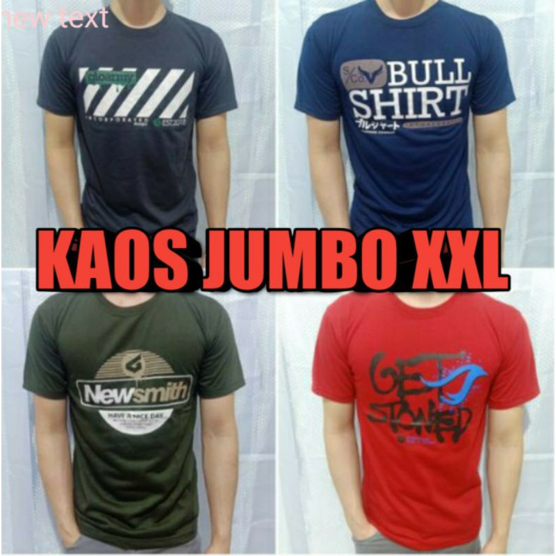 Kaos Jumbo Pria Kaos Santai Bigsize XXL Kaos Murah