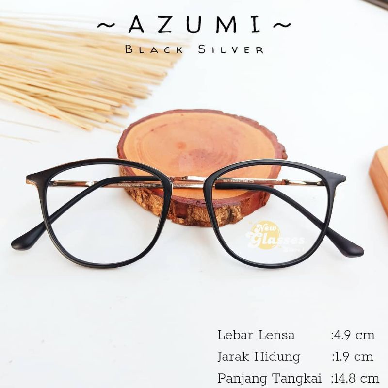 Frame Azumi-Kacamata Wanita Pria-Kacamata Minus Anti Radiasi Optik-Photocromic Bluecromic