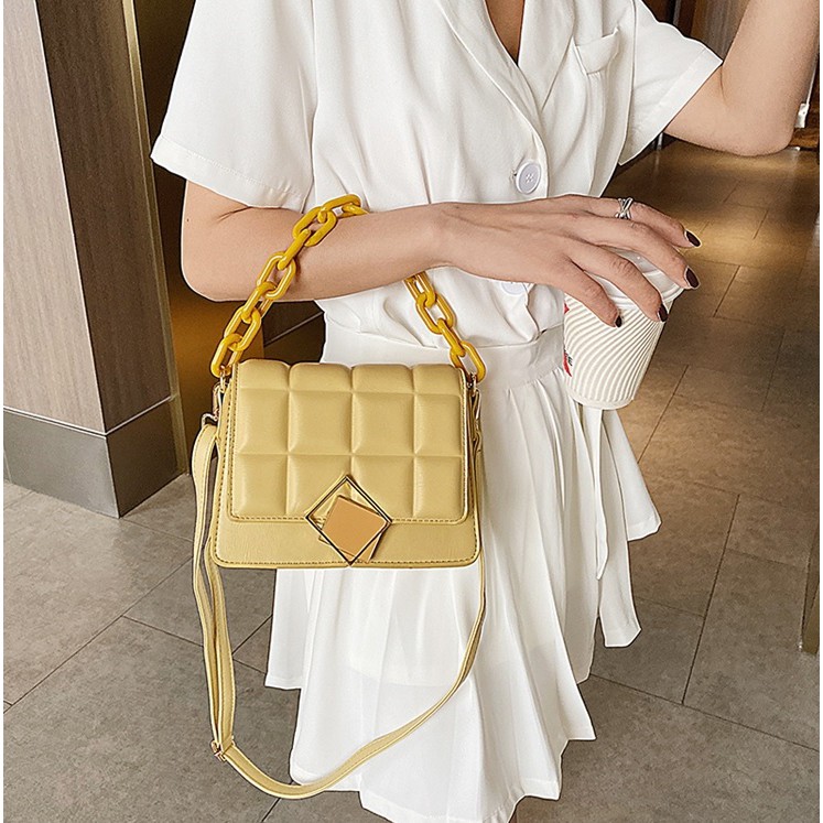 BJ15281 - BLACK/BLUE/GREEN/ORANGE/WHITE/YELLOW - TAS RANTAI IMPORT TAS WANITA FASHION IMPORT MODIS ELEGAN TERMURAH TERLARIS TERBARU BAGSTORE JAKARTA TAS BATAM GT1670 LT1288 BQ2981 CR7374 ELJ5281