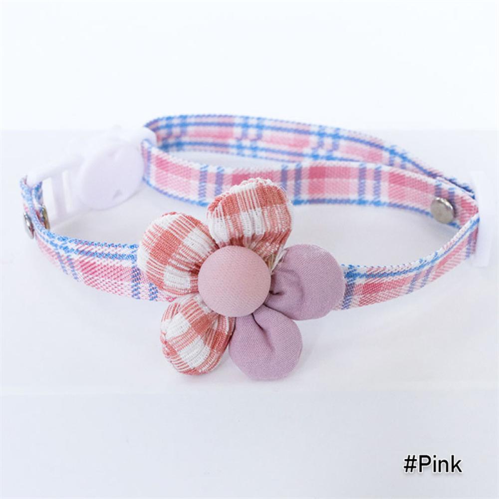 Timekey Kalung Collar Adjustable Motif Bunga Untuk Anjingkucing Peliharaan M8Q5