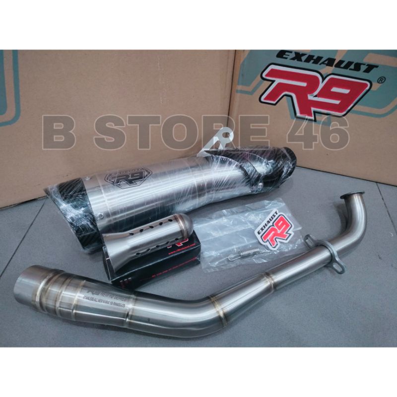 knalpot racing R9 h2 ss series nmax new aerox new 2021 original fullsystem pnp