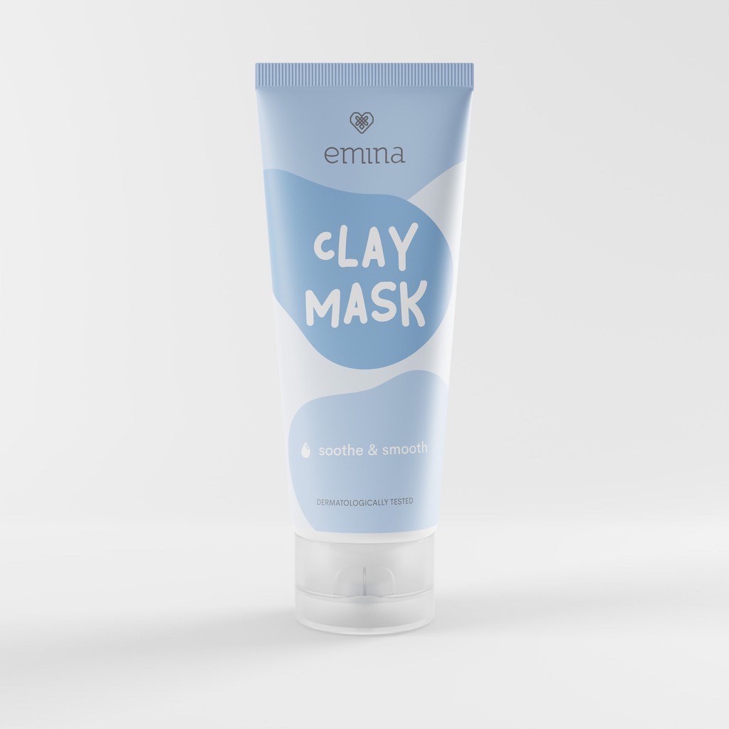 EMINA Clay Mask 60mL | masker wajah brightening sebum oil control soothe smoothe (KIM)