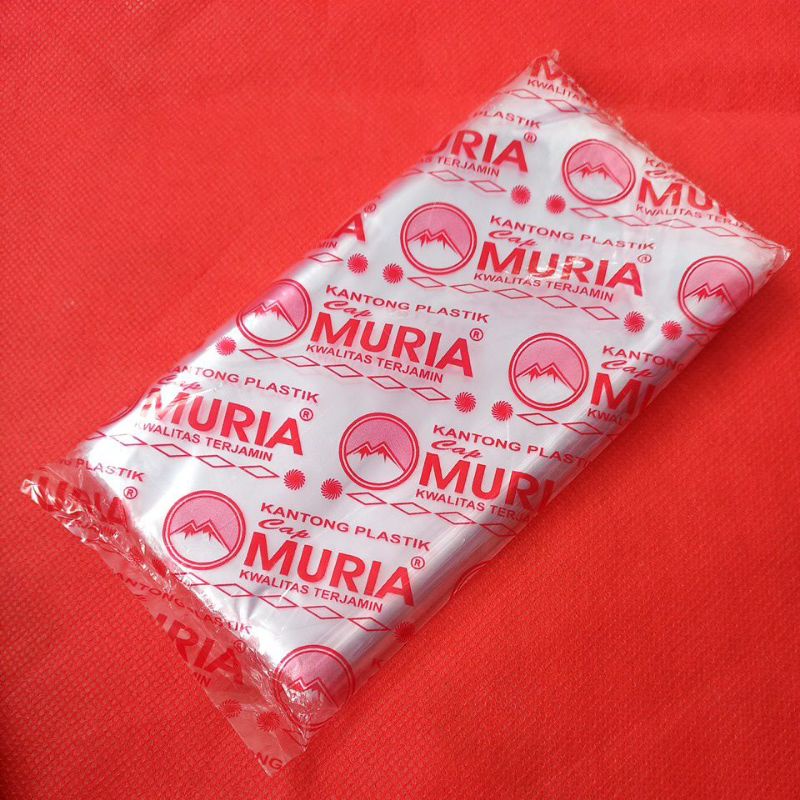 Plastik bening 1 Kg Muria / plastik 14 x 27 cm