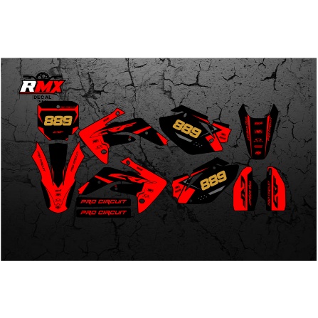 DECAL CRF 150 R FULLBODY (007) DEKAL STIKER CRF 150 LAMA HITAM MERAH, KUNING, HIJAU, BIRU TUA/MUDA, 