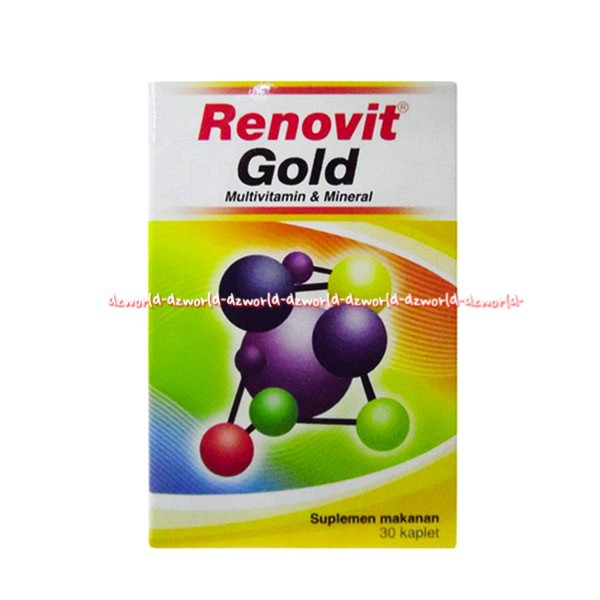 Renovit Gold Multivitamin &amp; Mineral Suplemen Untuk Membantu Menjaga Daya Tahan Tubuh Isi 30 Kaplet