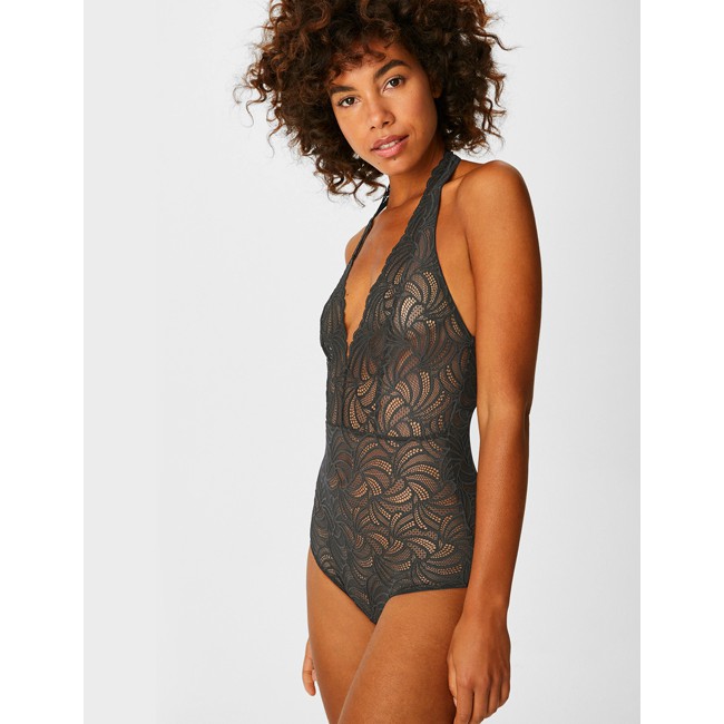 Bodysuit Sheer Full Tribal Lace