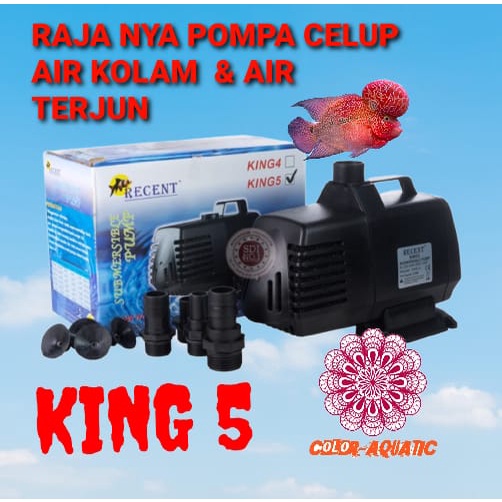 pompa celup air kolam ikan kolam air terjun recent king 5 raja pompa