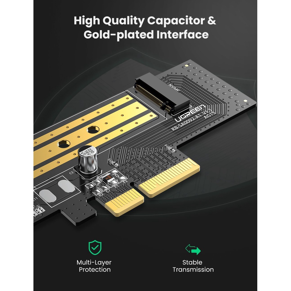 UGREEN SSD M.2 NVME to PCIe x4 Adapter Expansion PCIe 3.0