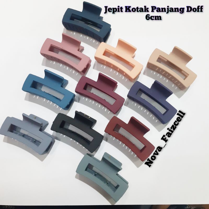 Jepit Kotak Panjang Doff 9cm &amp; 6cm Korea style