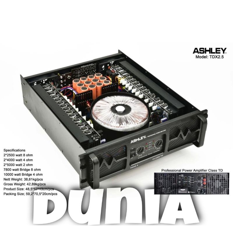 Power Ashley TDX 2.5 Original Amplifier Ashley Class TD - TDX2.5