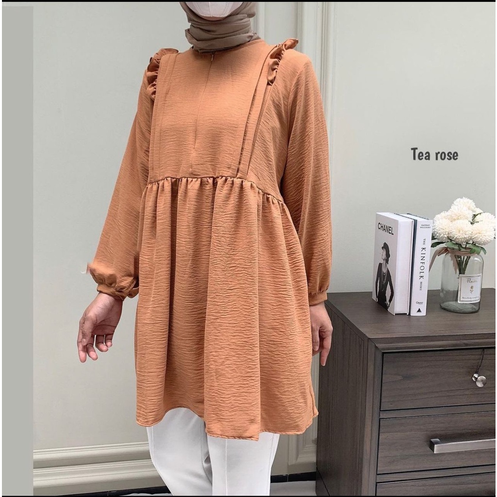 (MSB) TUNIK FRISKA BLOUSE ATASAN WANITA AIRFLOW CRINCLE