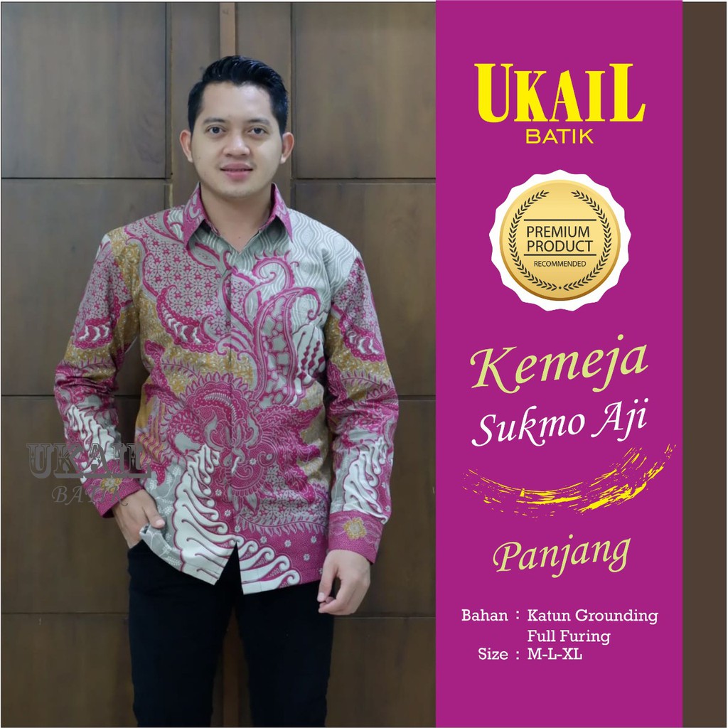 SUKMO AJI UKAIL KEMEJA BATIK SOLO PRIA LENGAN PANJANG LAPIS FURING ATASAN BATIK PREMIUM MODERN KATUN HALUS TRUNTUM SEJIWO SELING MERAH KERIS PUSOKO BALABADRA PEKSI PUSPO SELING MERAH ARDANA BIRU JEJAKA MERAH PEKSI SELING PARANG WENING PEKSI AJISAKA SELING