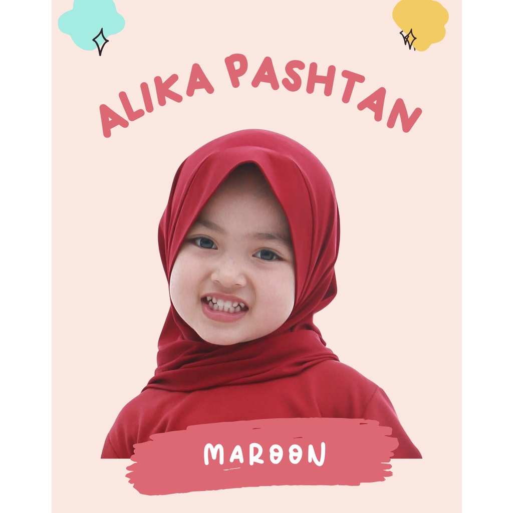 Hijab Instant Anak / Jilbab Bayi Aiska Renda Satu Set Cantik Jersey Import Newborn - 6 tahun / Hijab Anak Perempuan / Jilbab Anak Perempuan