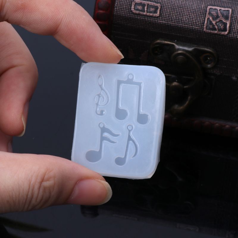 SIY  Musical Note Pendant Silicone Mold Resin Jewelry Fondant Cake DIY Mould Tools