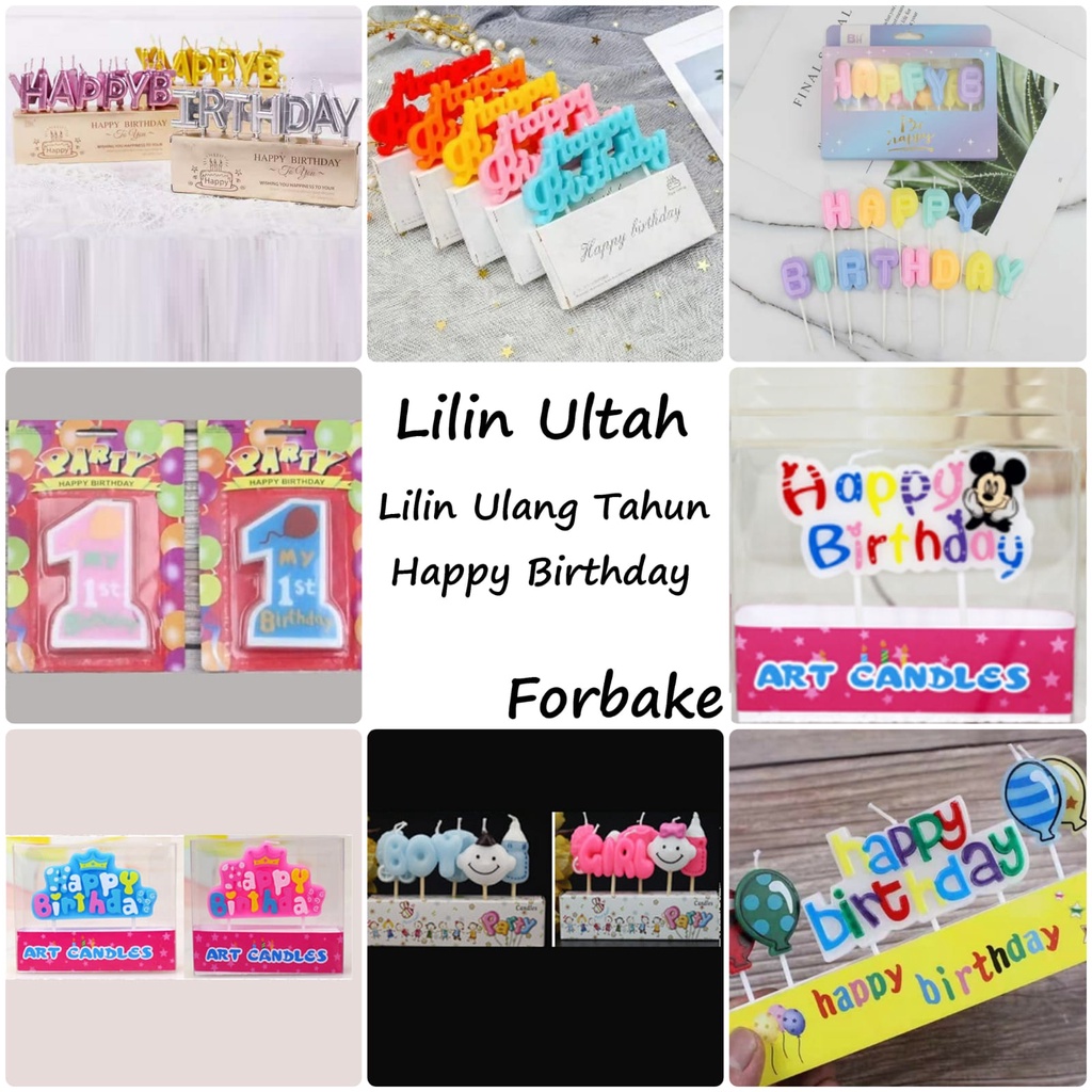 Lilin Ulang Tahun Birthday Party Candles Ultah Happy Birthday Party