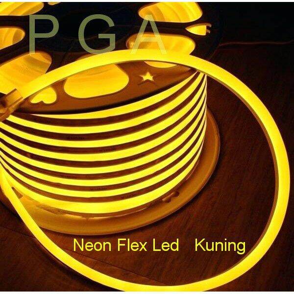 LAMPU LED NEON FLEX 220 V WARNA KUNING / NEON FLEX SELANG / LAMPU DEKORASI KAMAR / LAMPU HIAS / LAMP