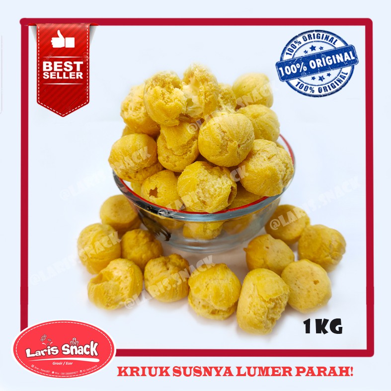 

Cream Soes Isi Vanila Sarikaya Snack Kiloan 1000gr