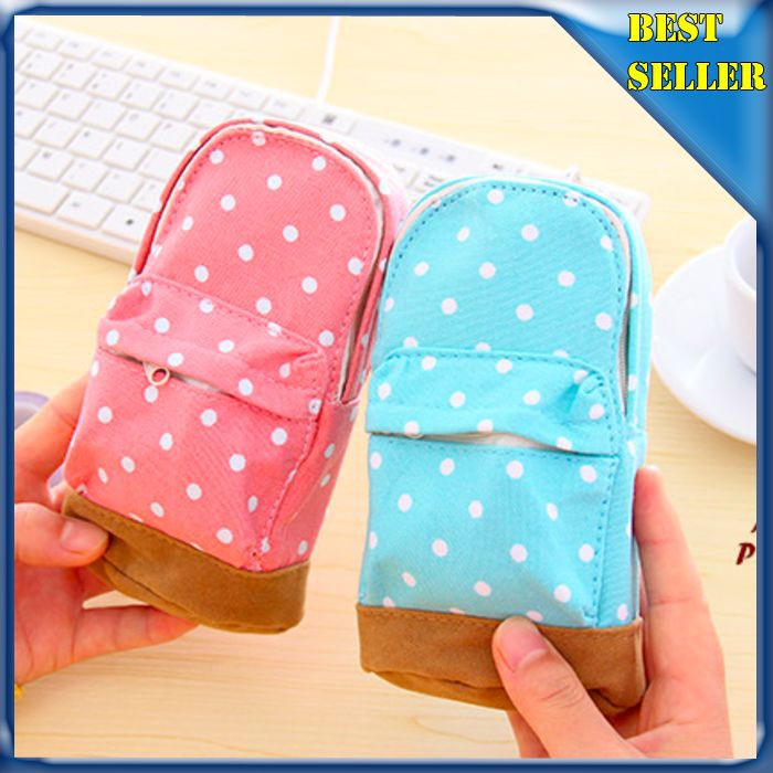 

Mini Bag / Pencil Case POLKA &#40-ada cantolannya- bisa dicantol ke tas&#41-