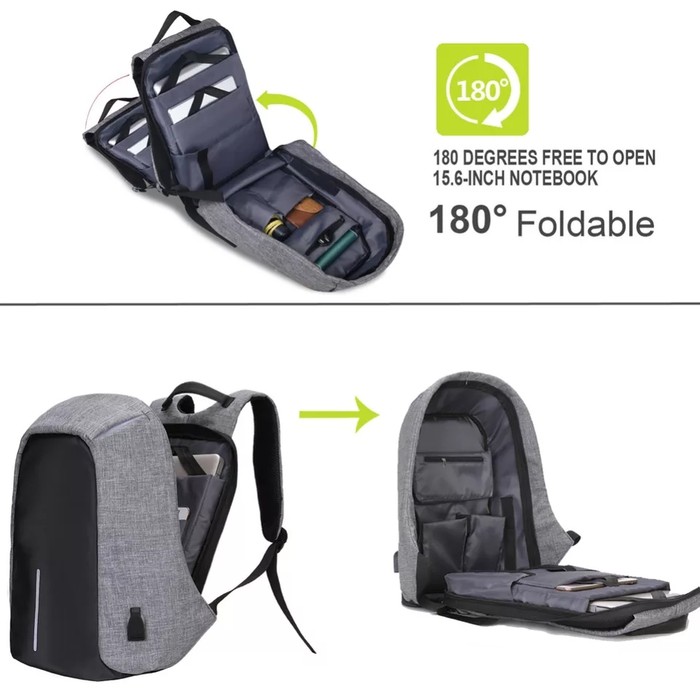 Best Seller Tas Ransel   Tas Gendong Anti Maling   Anti Air   USB   Hitam