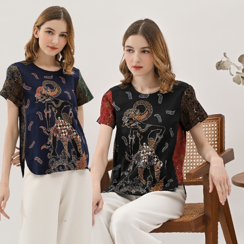 Atasan Batik 154 GG /Blouse Batik Wayang/ Atasan Batik Wanita