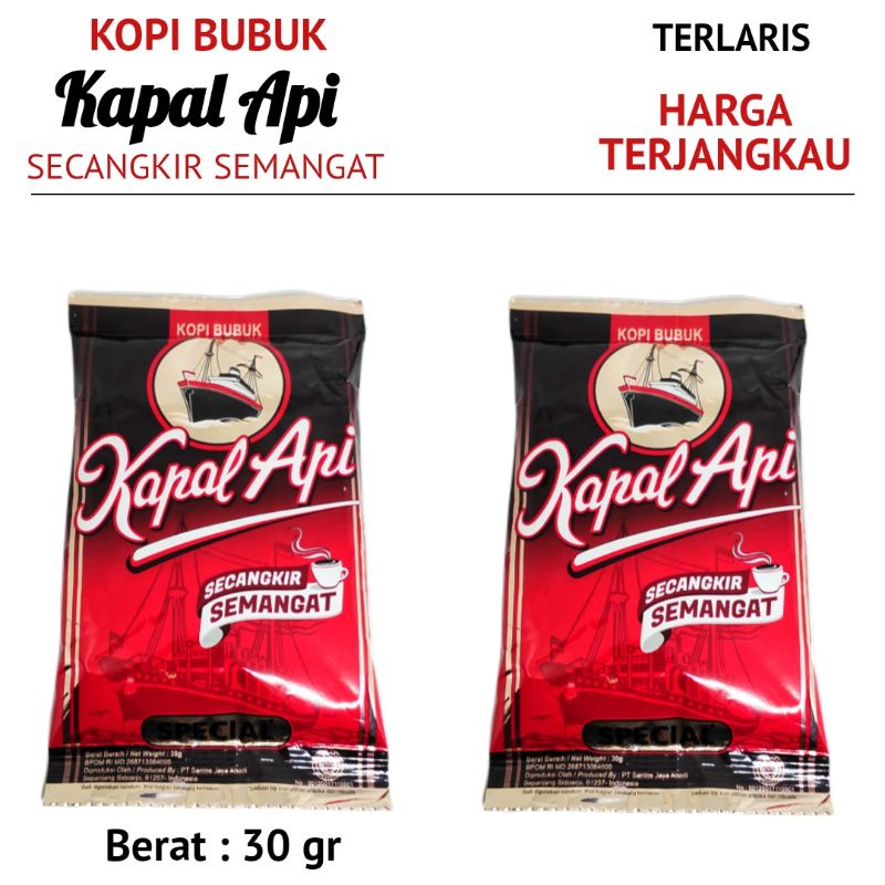 

Kopi Bubuk Kapal Api Sachet 30 gr.