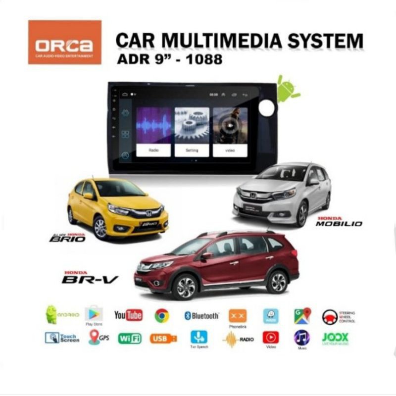 Headunit Android Oem All NEW HONDA BRIO /MOBILIO/BRV ORCA ADR 1088