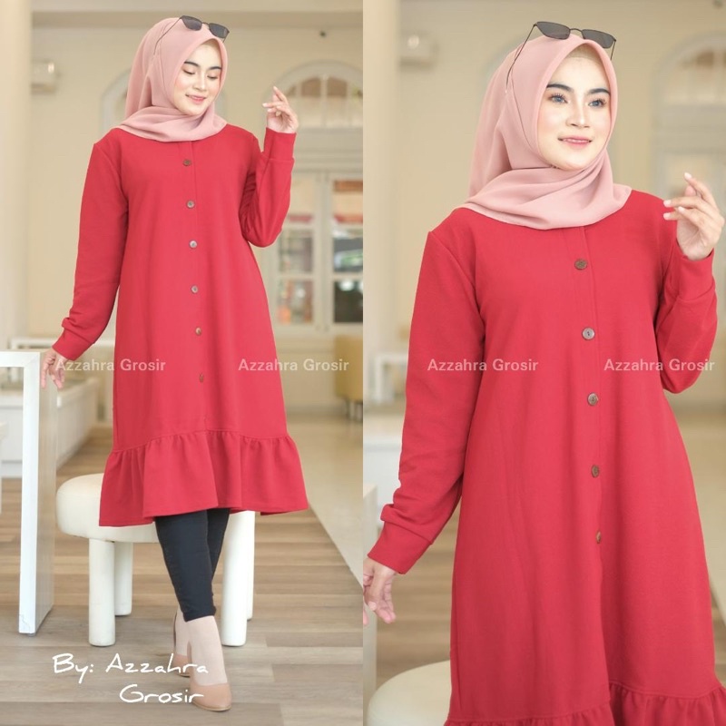 VENITA Tunik - Tunik Wafle Milano LD104 Long Tunik Busui / R.3 - 165-5177