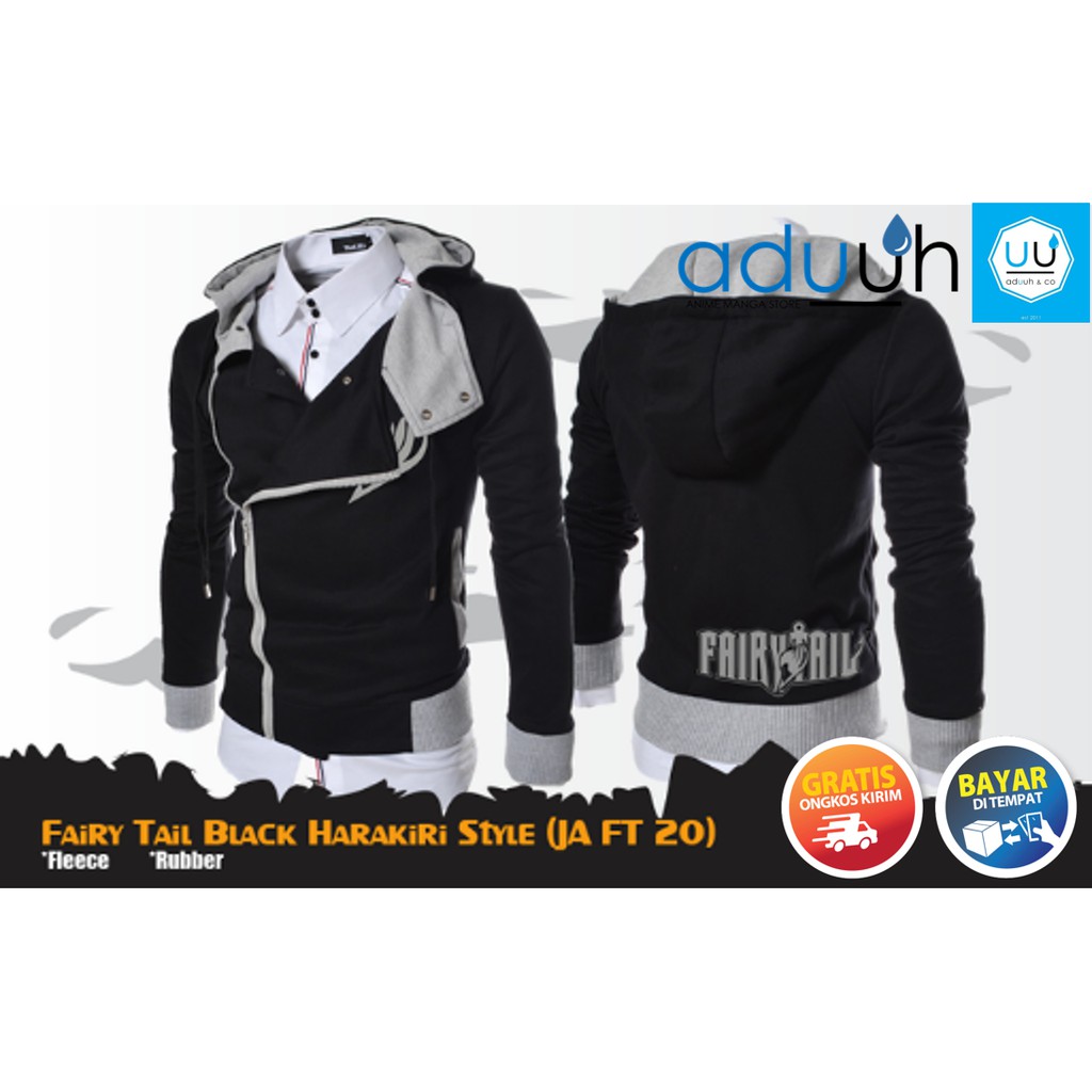 PROMO JAKET ANIME HARAKIRI FAIRY TAIL HITAM