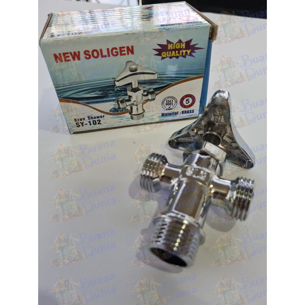 Kran Tee Shower Soligen SY-102 | Keran Shower Cabang | Stop Kran Air T
