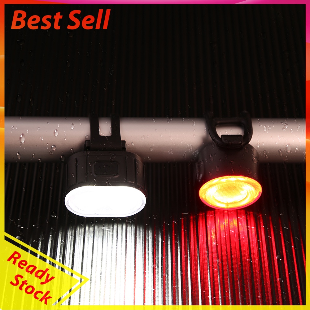 Bicycle Front Rear Lights Set Bike USB Waterproof LED Taillight Headlight